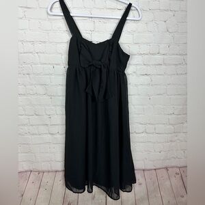 Liz Lange Black Maternity Sleeveless flowy fairy knee length dress, sz XS